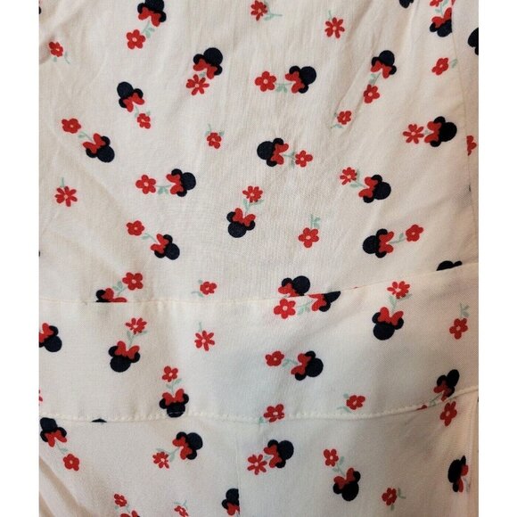 Disney Lauren Conrad Minnie Mouse White Sleeveless Dress Size 6 Fit & Flair - Picture 3 of 7